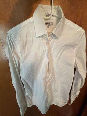 Express Men’s White Dress Shirt - Classic Collared Button-Up
